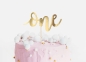 Preview: Cake Topper - One - Gold